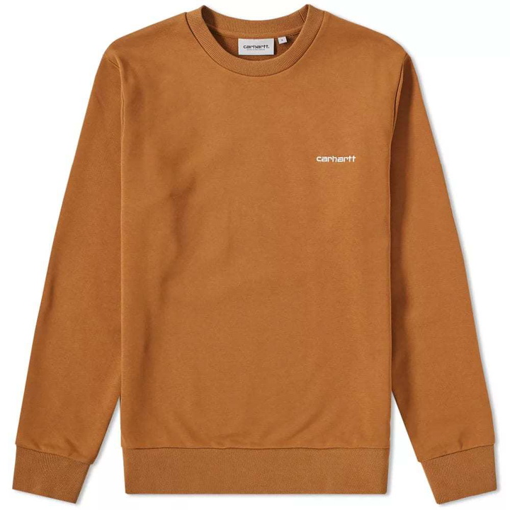 Photo: Carhartt Script Embroidery Sweat Brown