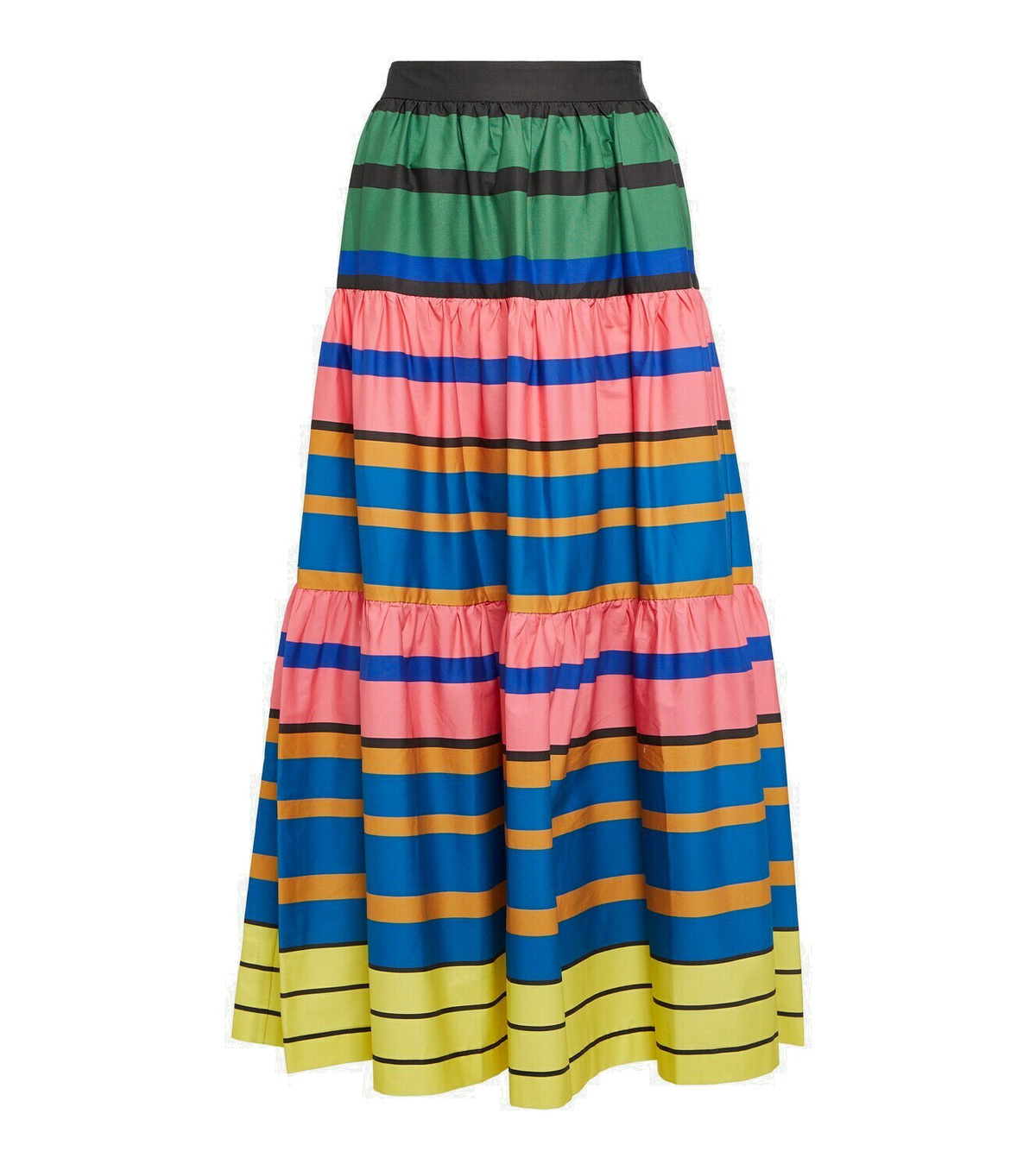 Staud Sea striped cotton midi skirt Staud