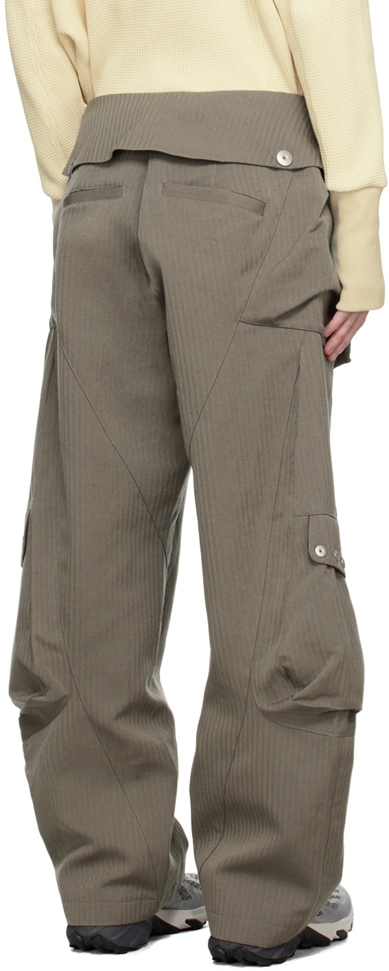 Omar Afridi Taupe Totem Cargo Pants Omar Afridi