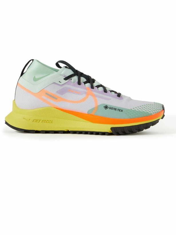 Photo: Nike Running - React Pegasus Trail 4 Rubber-Trimmed GORE-TEX Mesh Running Sneakers - White