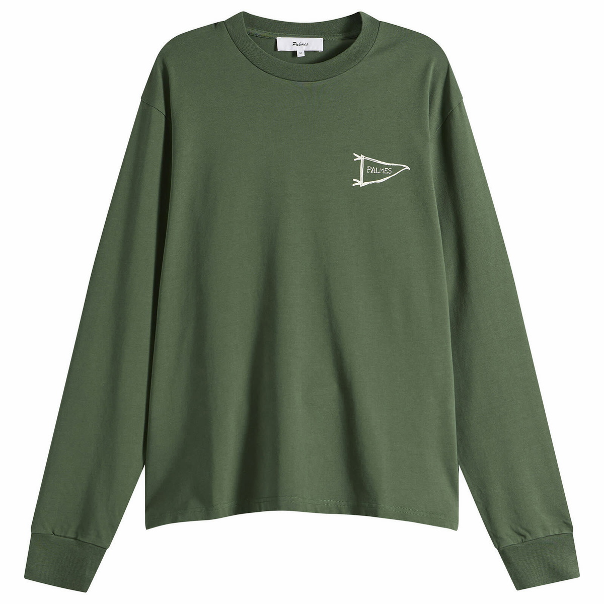 Palmes Men's Pennant Longsleeve T-Shirt in Green