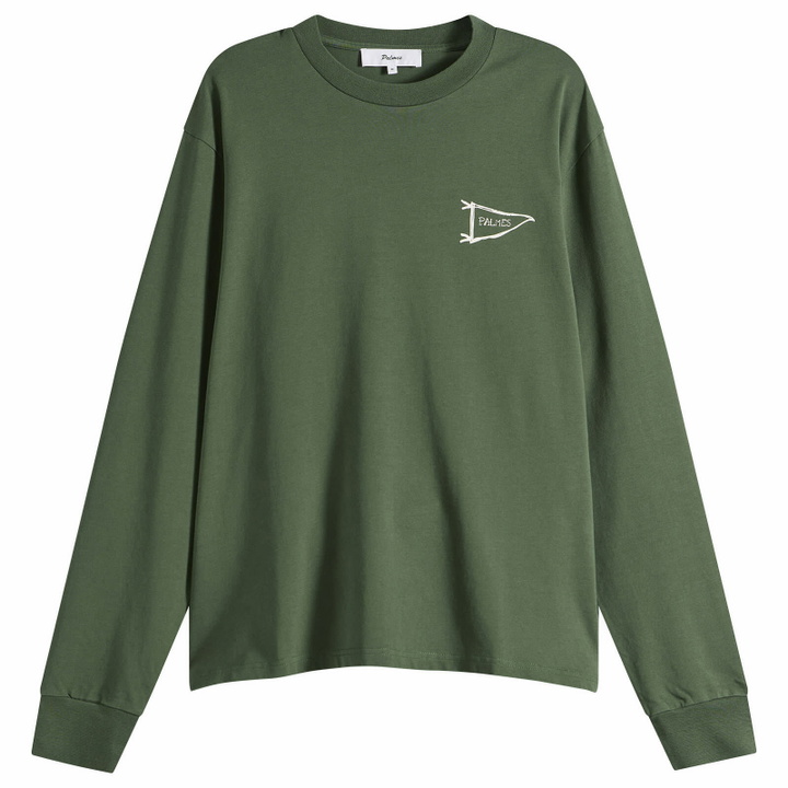 Photo: Palmes Men's Pennant Longsleeve T-Shirt in Green