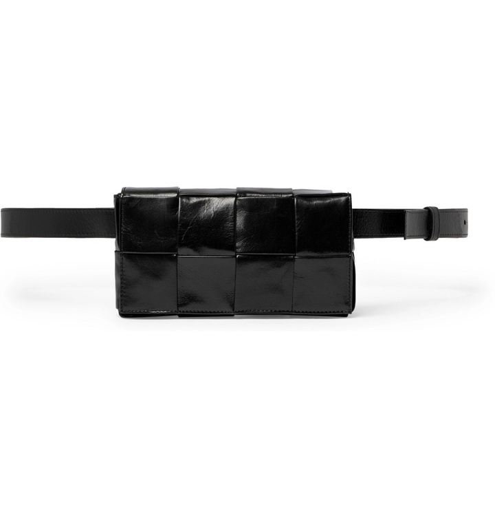 Photo: BOTTEGA VENETA - Intrecciato Leather Belt Bag - Black