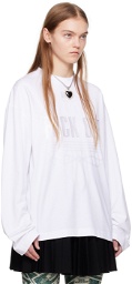 VTMNTS White Embroidered Long Sleeve T-Shirt