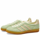 Adidas Gazelle Indoor Sneakers in Semi Green Spark/Almost Yellow/Cream White