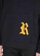 Raf Simons Destroyed Logo Patch Hooded Sweatshirt