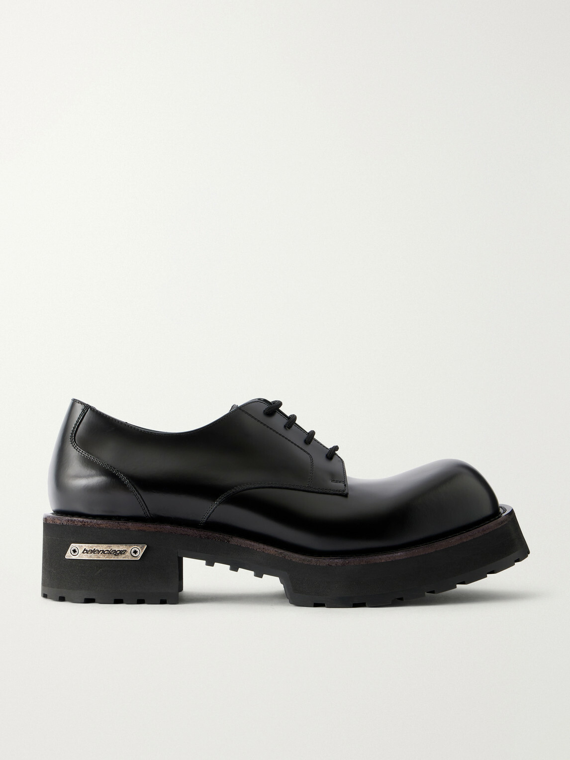 Balenciaga - Venom Leather Derby Shoes - Black