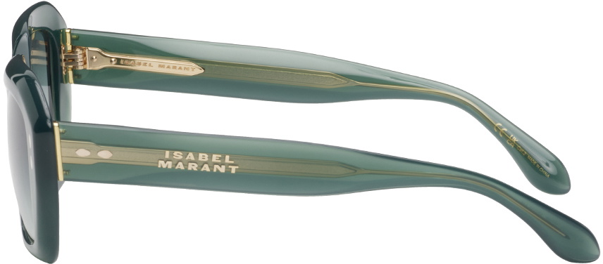 Isabel Marant Green Geometric Sunglasses