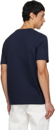 Balmain Navy 'Balmain Paris' Print T-shirt