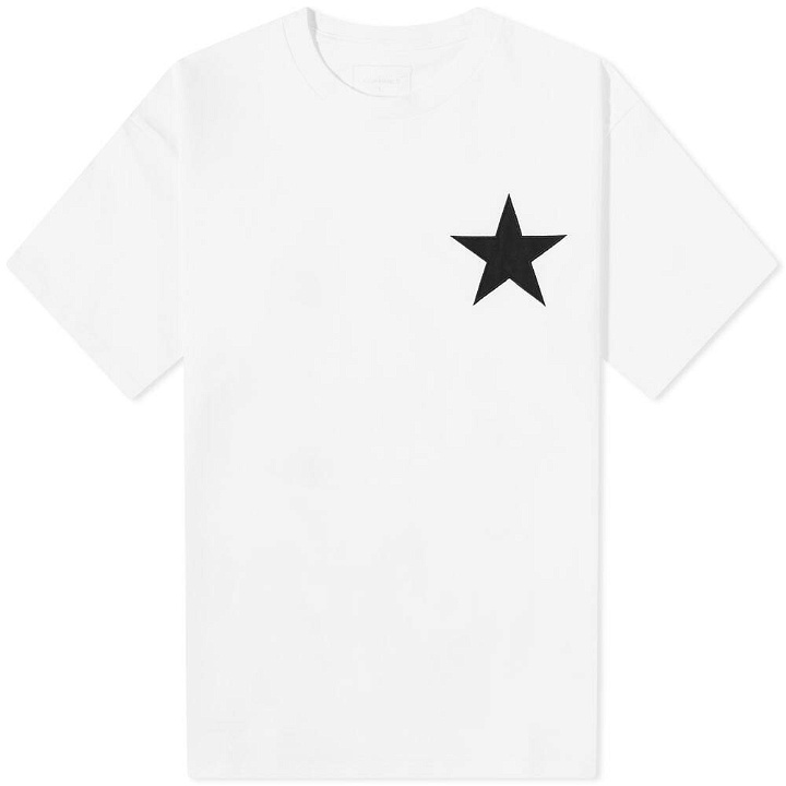 Photo: SOPHNET. Men's Star Patch Crew Neck T-Shirt in White