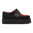 Molly Goddard Black and Red Suede Double Creepers