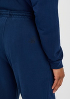 The Elder Statesman Daily Logo-embroidered Cotton and Cashmere-blend Sweatpants Navy