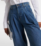 Veronica Beard Mia mid-rise wide-leg jeans