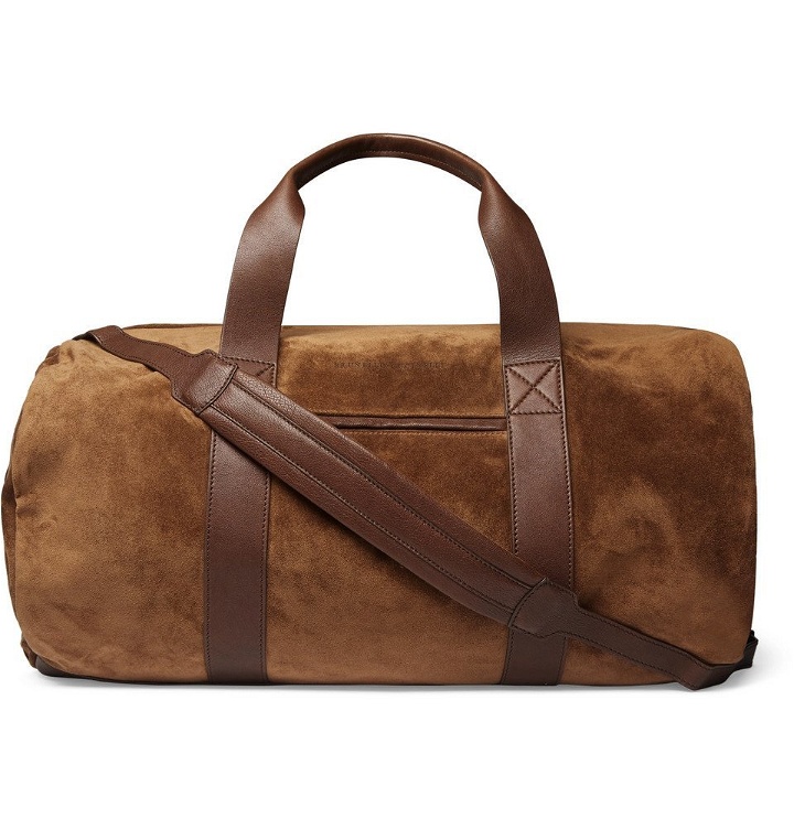 Photo: Brunello Cucinelli - Suede and Full-Grain Leather Holdall - Men - Tan