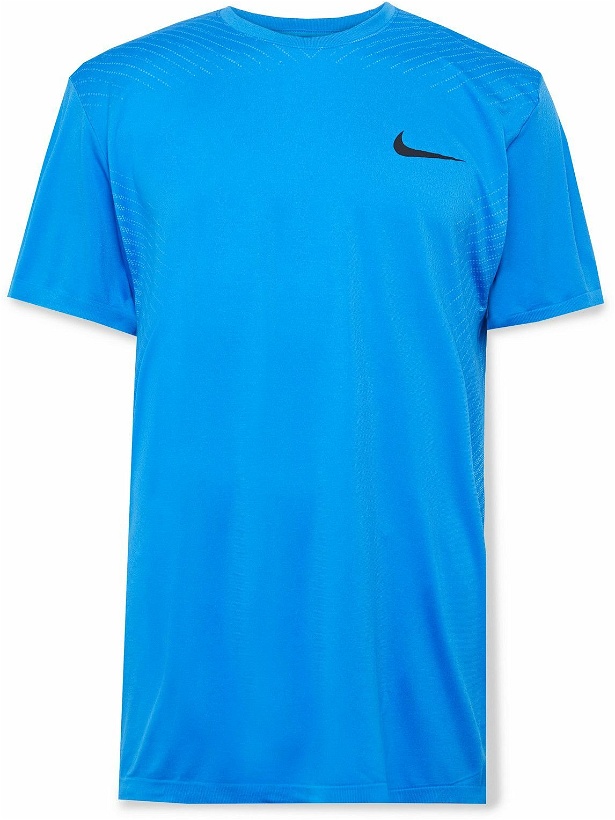 Photo: Nike Training - Logo-Print Perforated Dri-FIT T-Shirt - Blue