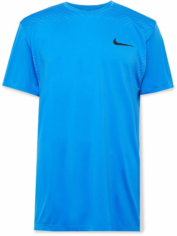 Photo: Nike Training - Logo-Print Perforated Dri-FIT T-Shirt - Blue