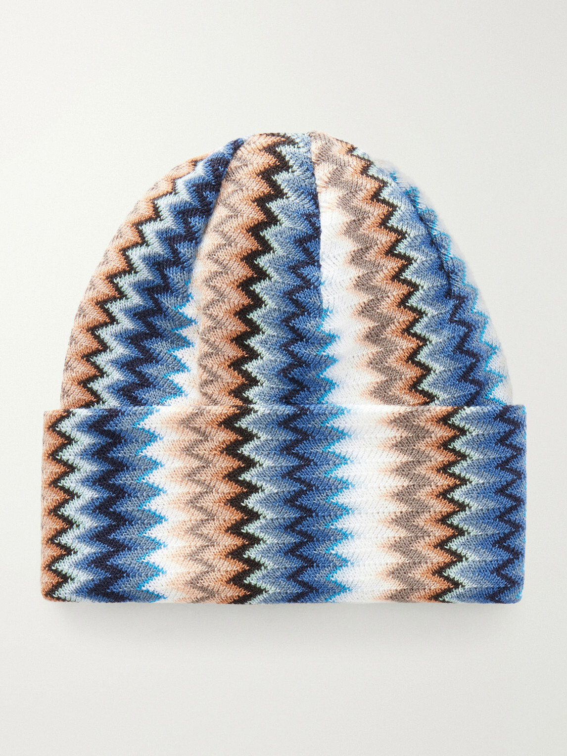 Missoni - Striped Crochet-Knit Wool-Blend Beanie - Blue