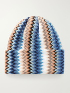 Missoni - Striped Crochet-Knit Wool-Blend Beanie - Blue