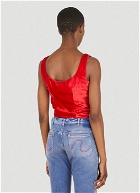 Embroidered Folk Vest Top in Red
