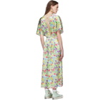 Les Reveries Multicolor Floral Silk Dress