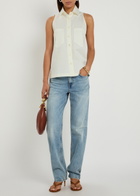 Giuliva Heritage The Emma Stretch-twill Sleeveless Shirt White