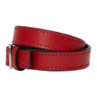 Maison Margiela Red Leather Wrap Bracelet
