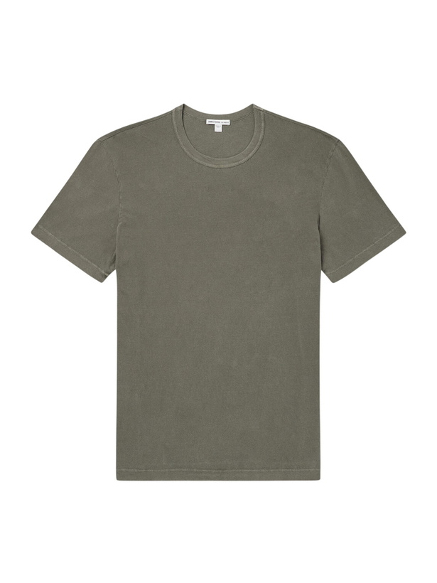 Photo: James Perse - Combed Cotton-Jersey T-Shirt - Green