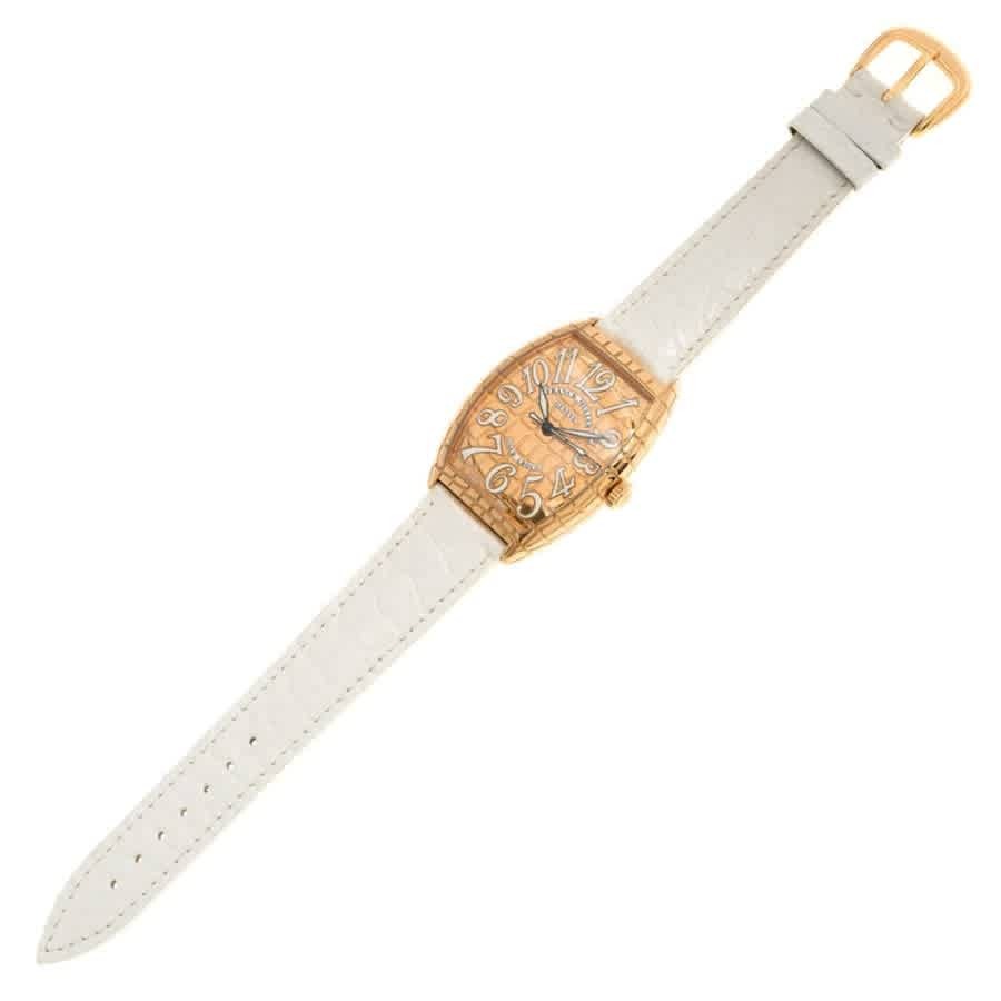 Franck Muller Cintree Curvex Automatic Rose Gold Dial Unisex Watch 6850BSCGOLDCRO(5N)-WT STRAP