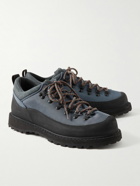 Diemme - Roccia Basso Suede and Rubber-Trimmed Canvas Hiking Boots - Blue