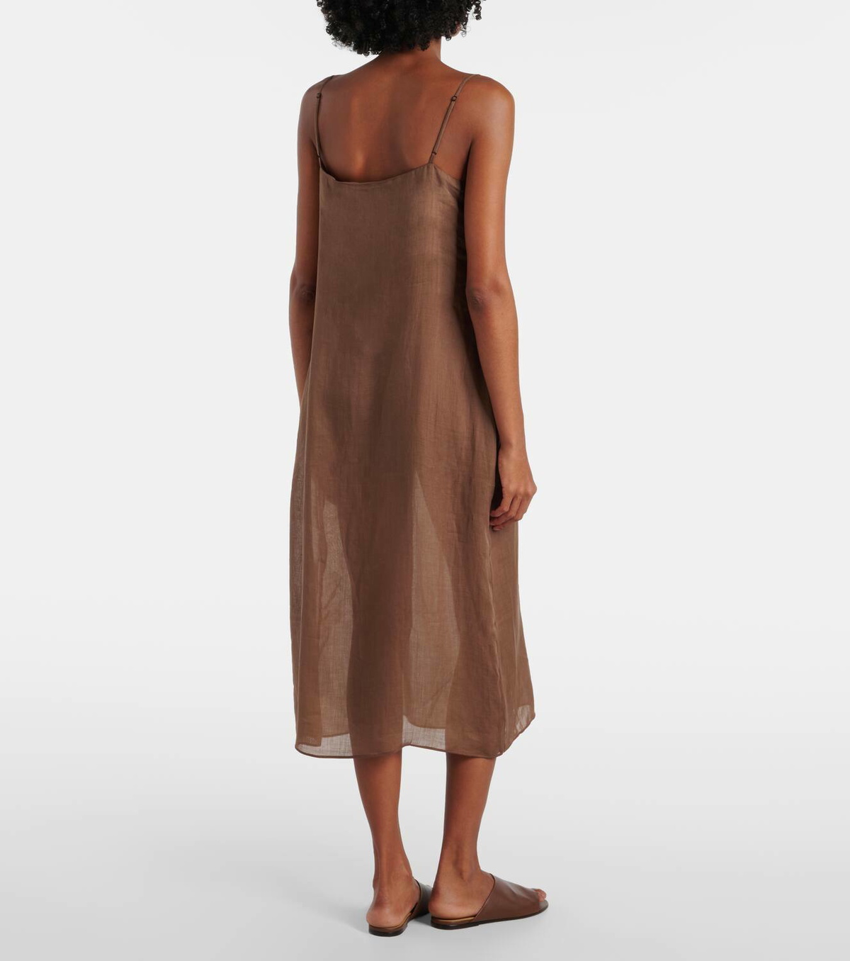 Leset Niko ramie midi dress