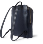 Smythson - Panama Cross-Grain Leather Backpack - Blue
