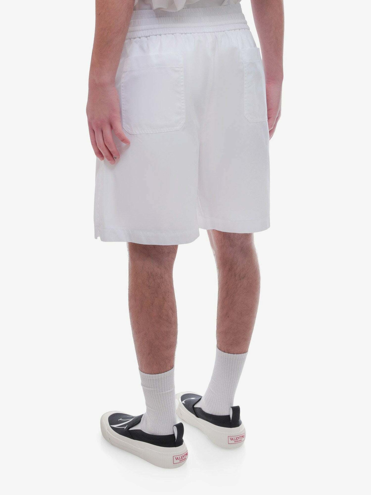 ショートパンツ VALENTINO BERMUDA SHORTS (4B0RD0G575Y 0BO) Valentino Bermuda Shorts White Mens Valentino