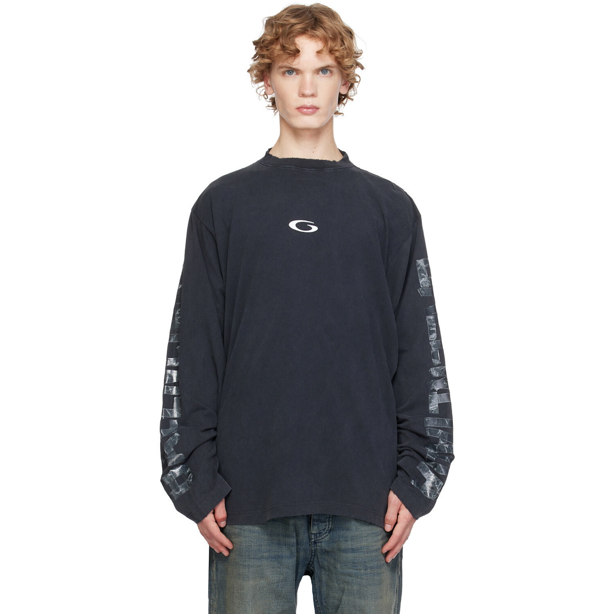 Balenciaga Black Faded Washed Loop T-shirt