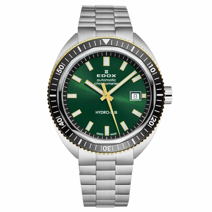 Photo: Edox Hydro-Sub Green Dial Mens Watch 80128 357JNM VID