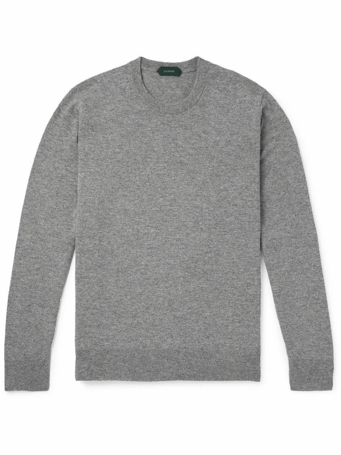 Photo: Incotex - Slim-Fit Wool Sweater - Gray