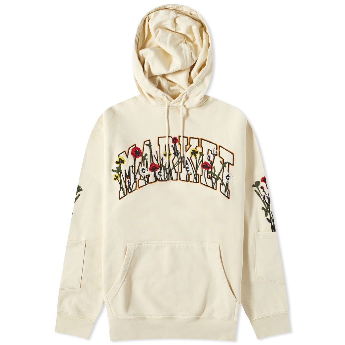 MARKET Men's Bouquet Hoodie in Ecru