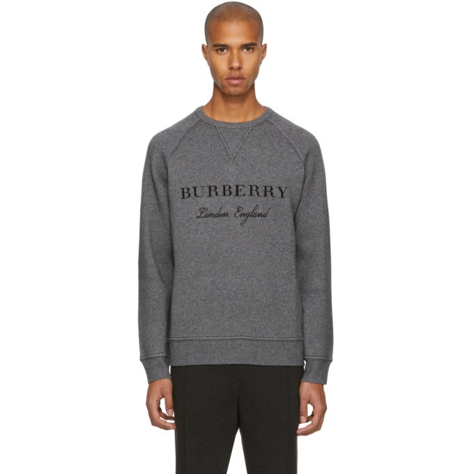Photo: Burberry Grey Belsford Logo Sweatshirt