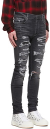 AMIRI Grey Bandana Thrasher Jeans