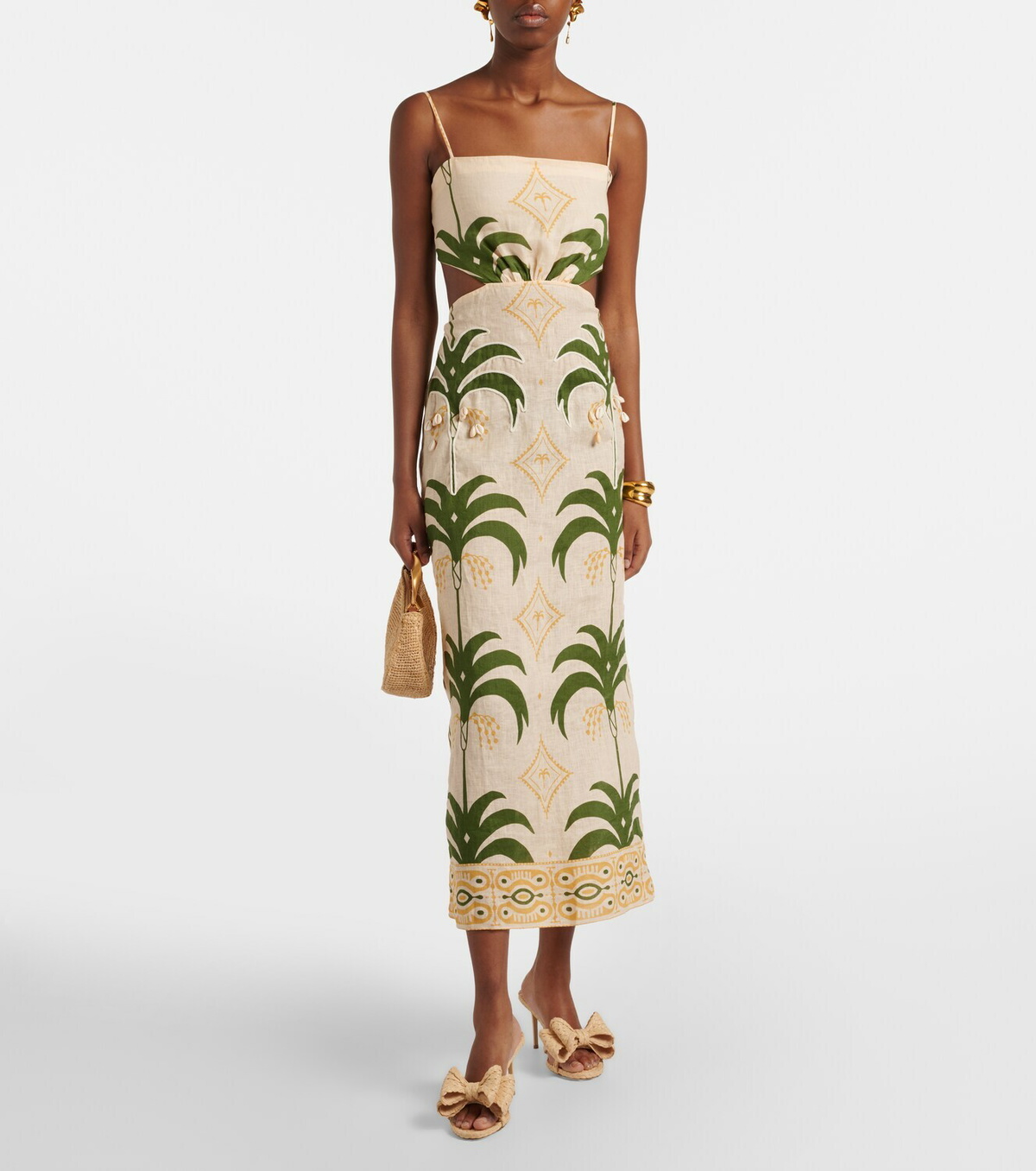 Mach & Mach Le Cadeau 85 raffia mules
