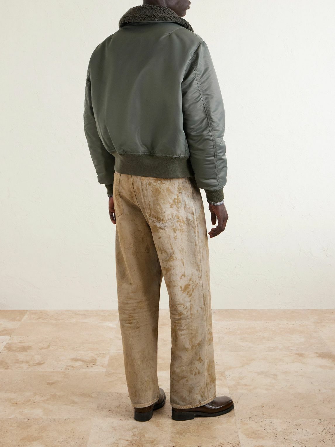WTAPS - Padded Fleece-Trimmed Shell Jacket - Green WTAPS