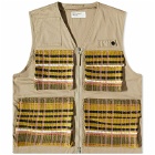 Universal Works Men's Photographers Gilet in Stone/Olive