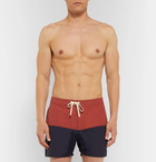 Saturdays NYC - Ennis Short-Length Colour-Block Swim Shorts - Navy