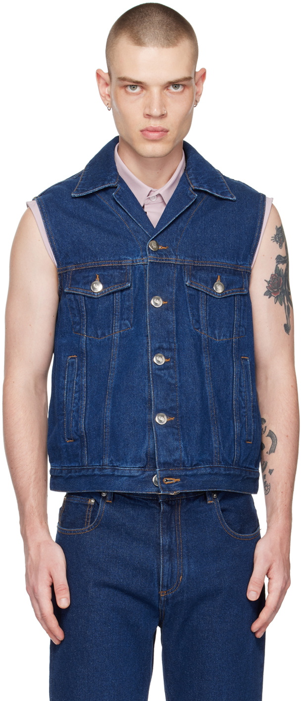 Ernest W. Baker Blue Denim Jacket Ernest W. Baker