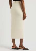 Roland Mouret Ruffled Cady Midi Skirt Cream