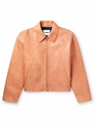 Jil Sander - Leather Blouson Jacket - Orange