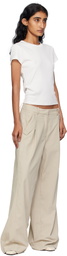St. Agni Beige Utility Pleat Trousers