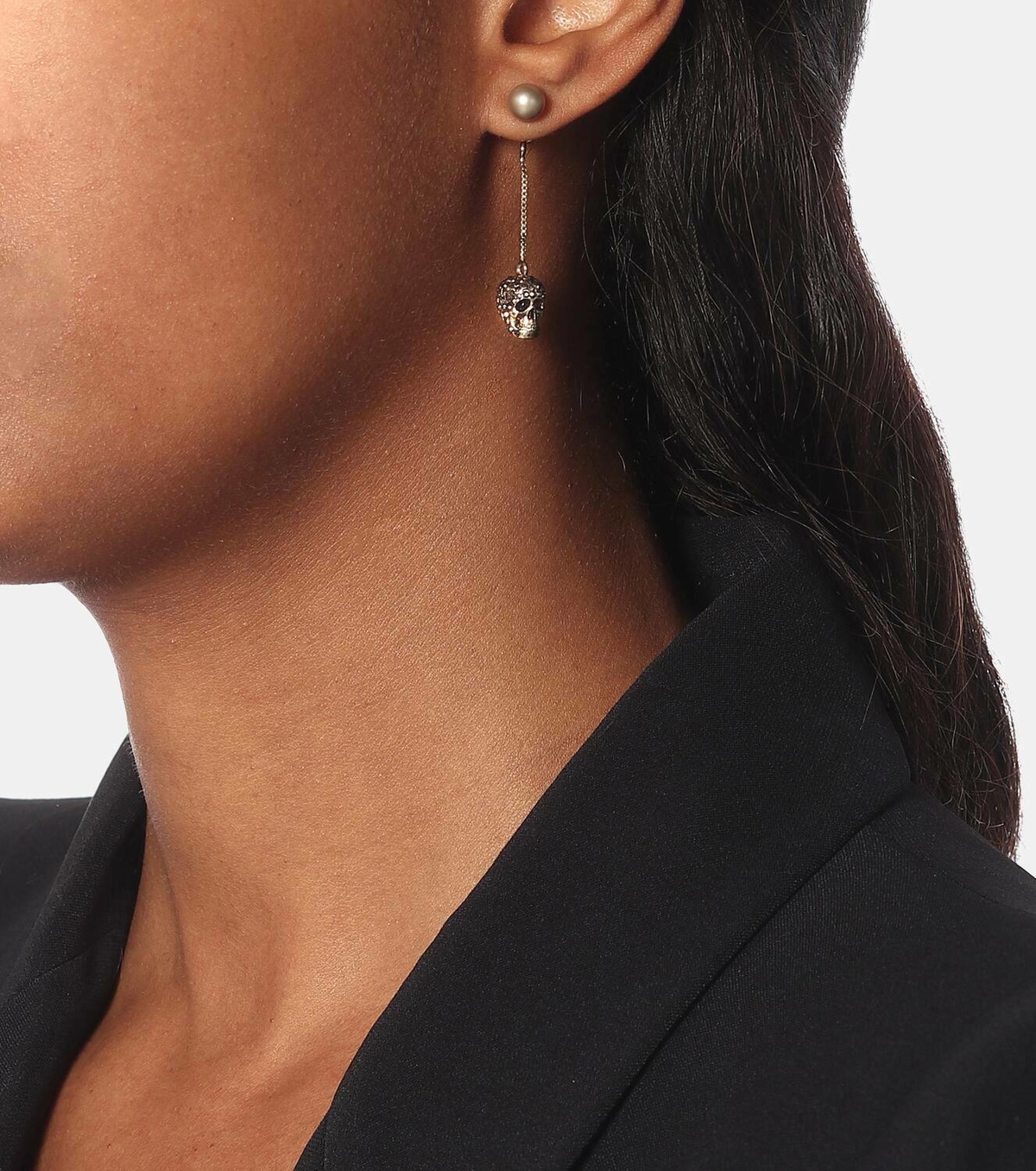 Alexander McQueen Skull crystal-embellished earrings