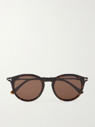 TOM FORD - Olivier-02 Round-Frame Tortoiseshell Acetate Sunglasses - Brown