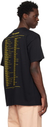 Raf Simons Black 'Printworks Tour' T-Shirt