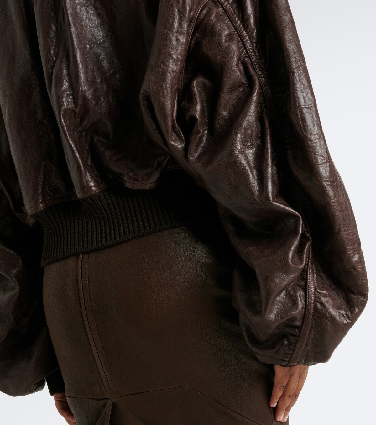 Rick Owens Secchia leather bomber jacket